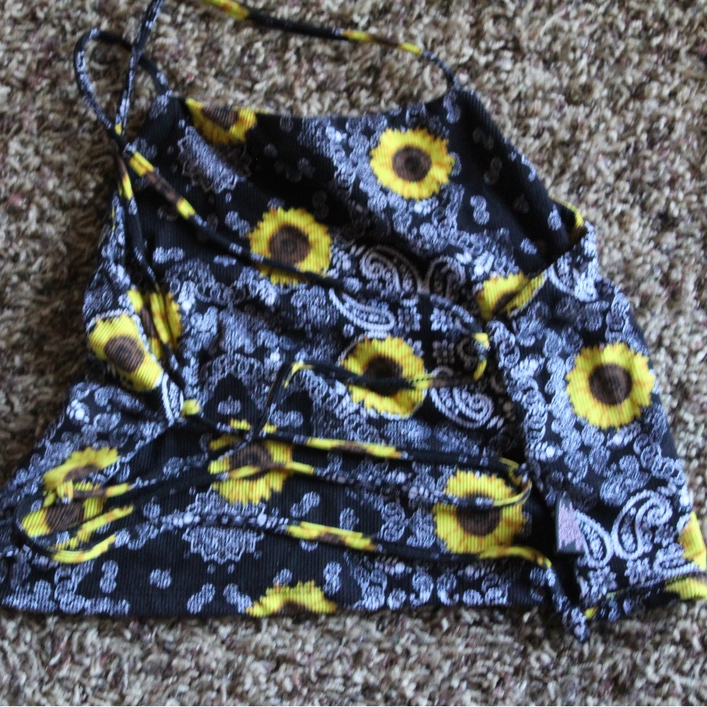 Sun flower crop top